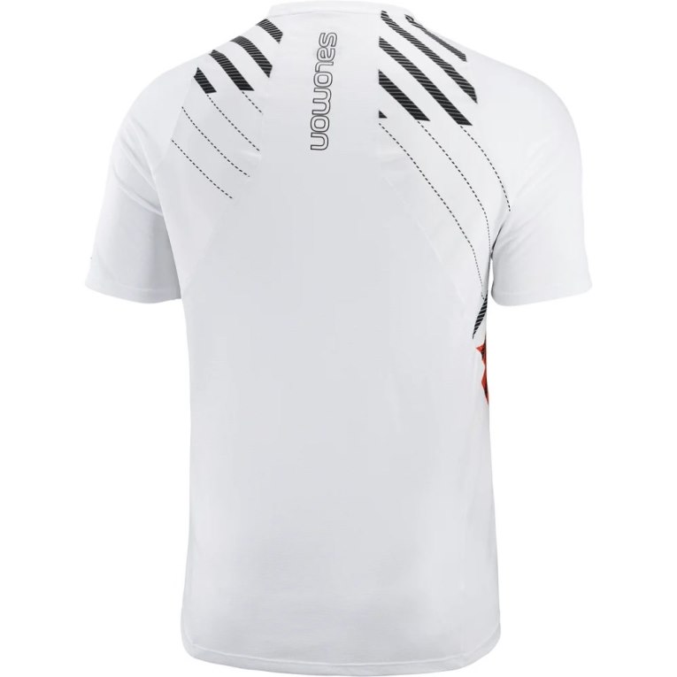 Camiseta Salomon Sense Aero Corta Sleeve Hombre Blancos Rojos | MX FCWN320